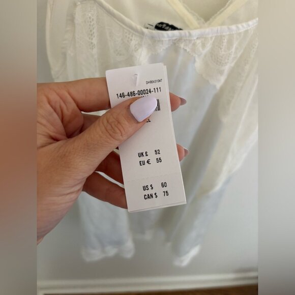 Abercrombie Lace Trim Nightie in White NWT - Picture 7 of 11